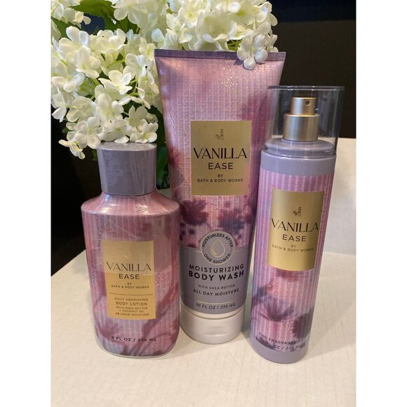 Bath & Body Works “Vanilla Ease” New 3-Pc Body Care Set - Picture 1 of 12